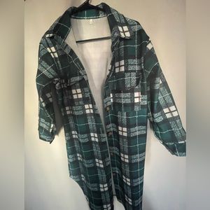 England style green plaid jacket